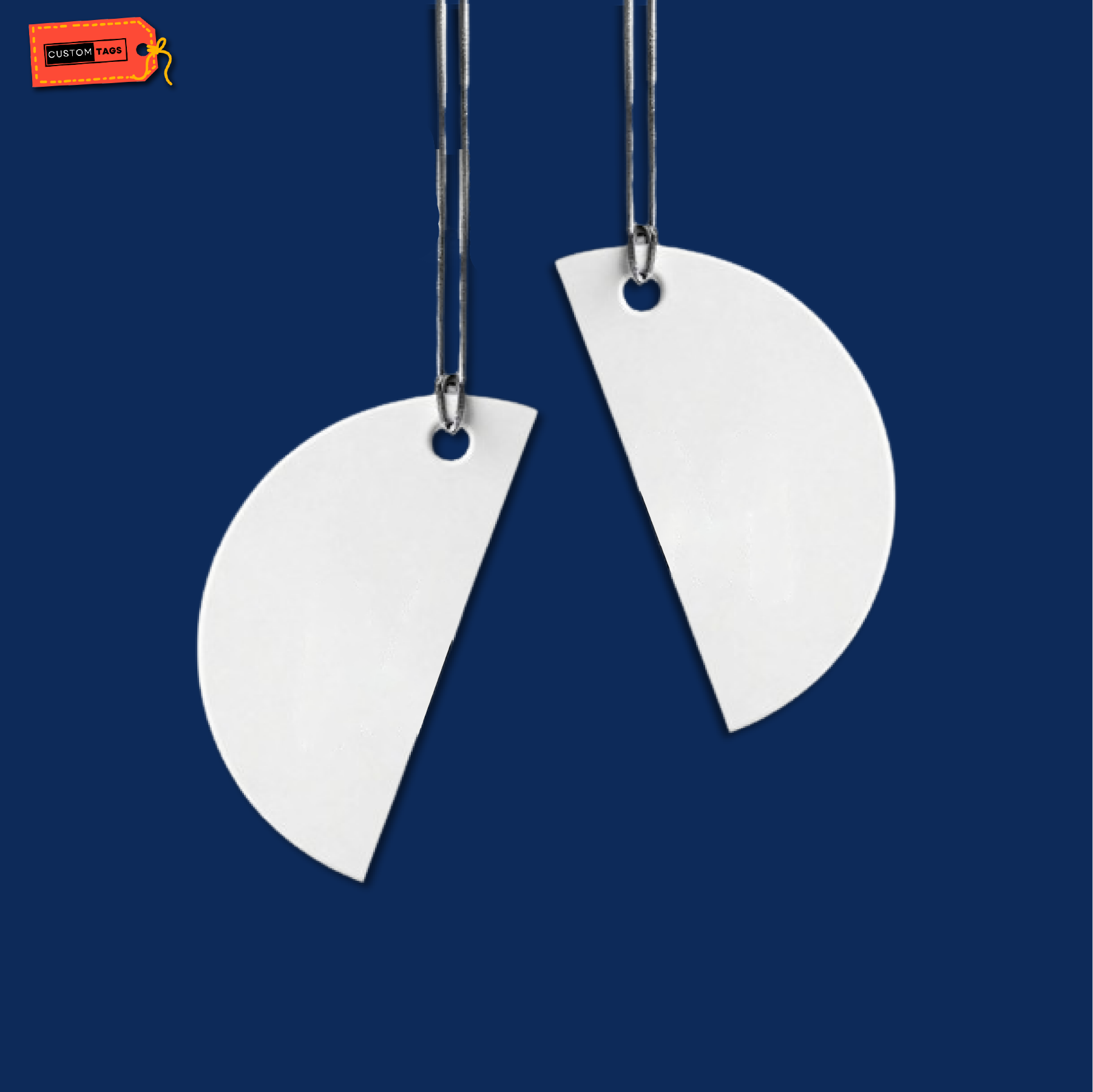 Custom Half Circle Tags